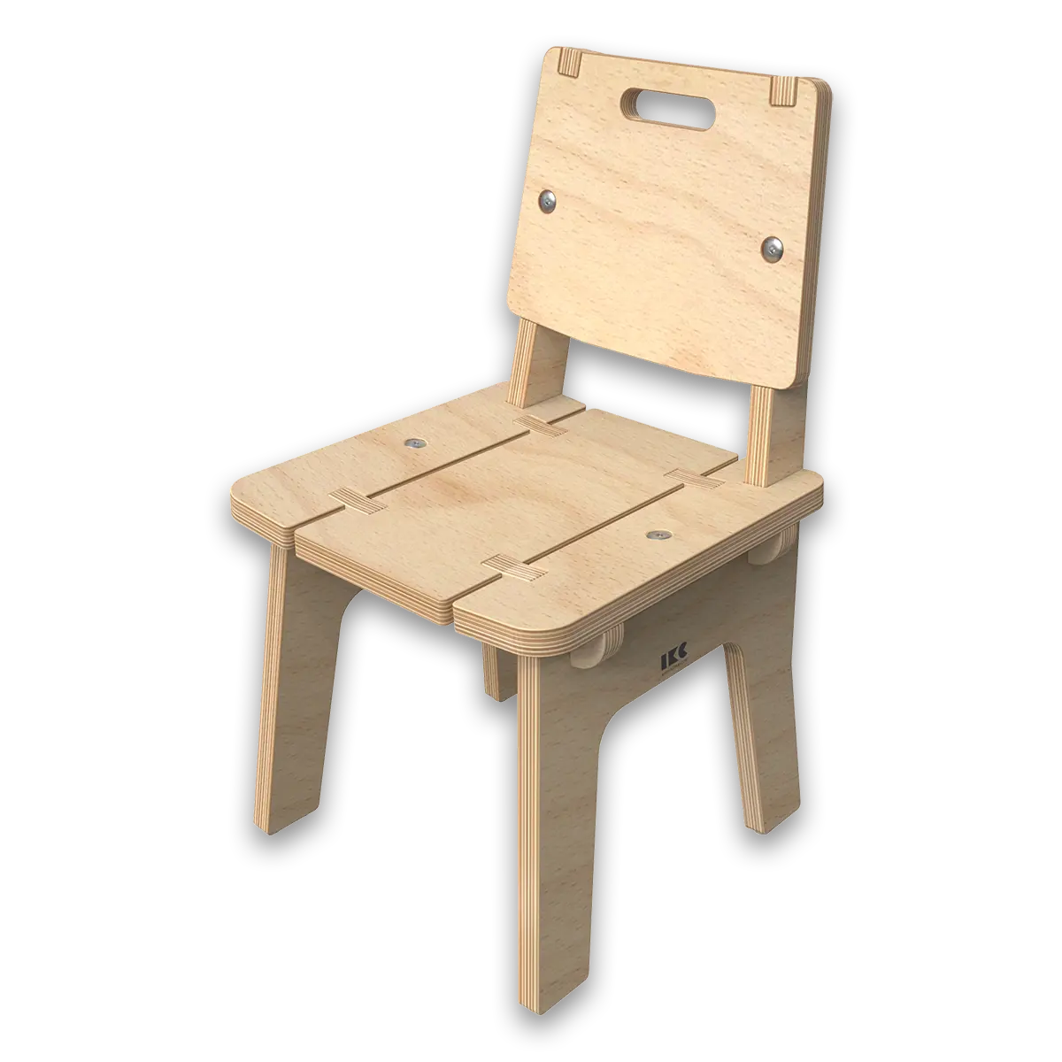 Cat Buxus-Chair-Stoeltje-Hout-Angled2-Touchscreen-Kindertouchscreen-Speelhoek-Kinderhoek-Kinderspeelhoek-Wandspel-kinderstoel