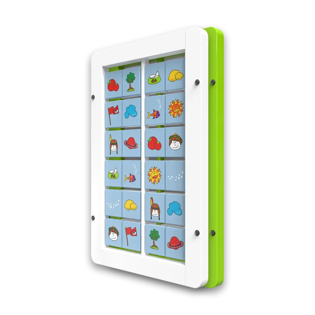 Cat Wandspel-Classic-Memory-Wit-Groen-Angled-Touchscreen-Kindertouchscreen-Speelhoek-Kinderhoek-Kinderspeelhoek-Wandspel